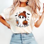 Cute Ghost Pumpkin Halloween Tee