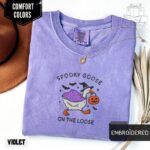 Embroidered Spooky Goose Halloween Shirt