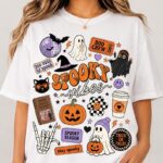 Spooky Vibes Ghost Pumpkin Shirt