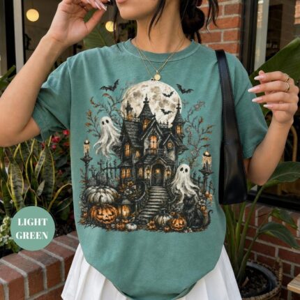 Haunted House Ghost Pumpkin Shirt