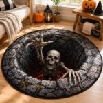 Skeleton Pit Halloween Rug