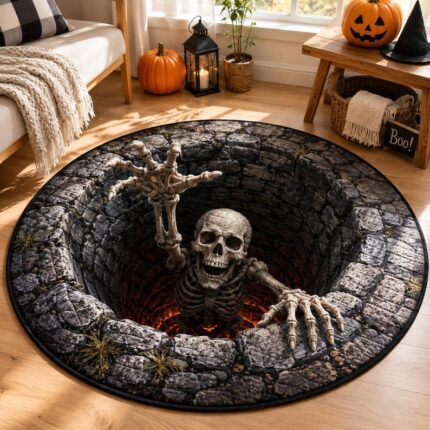 Skeleton Pit Halloween Rug