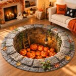Pumpkin Vortex Illusion Rug