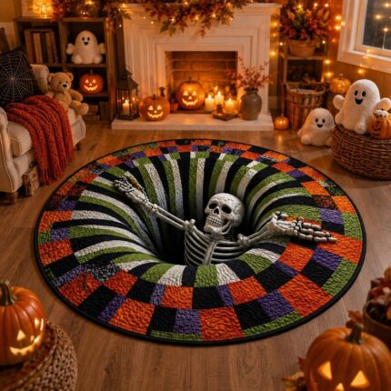 Haunted Ghost Pumpkin Rug