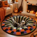 Vortex Pumpkin Halloween Rug